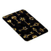 黄金の鍵でシームレスなパターン マグネット (右側)