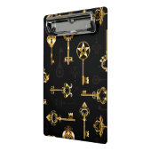 黄金の鍵でシームレスなパターン ミニクリップボード (アングル2)