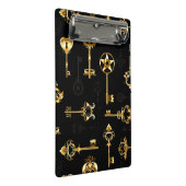 黄金の鍵でシームレスなパターン ミニクリップボード (アングル)