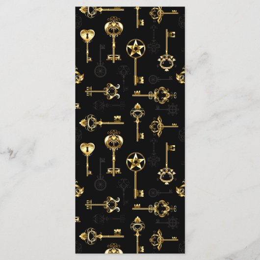 黄金の鍵でシームレスなパターン メニュー (正面)