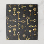 黄金の鍵でシームレスなパターン ロイヤリティカード (外部開封)