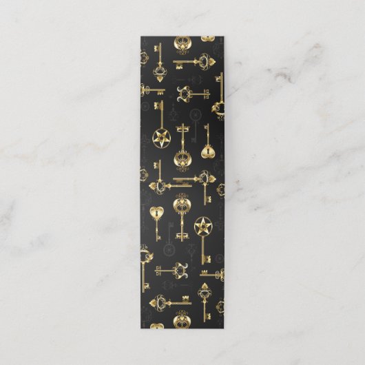 黄金の鍵でシームレスなパターン 予約カード (外部開封)