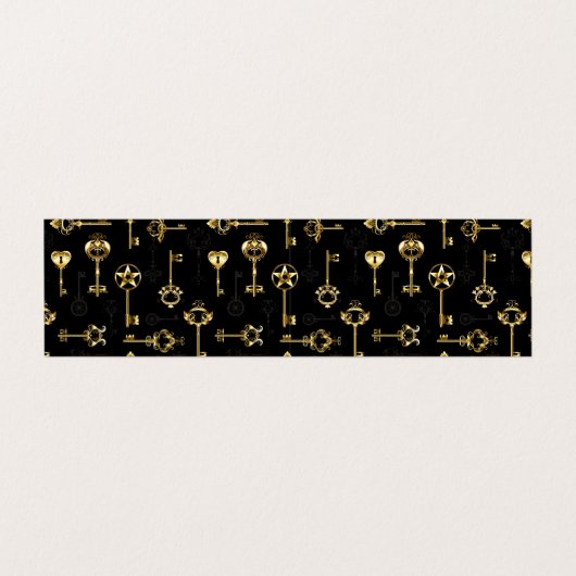 黄金の鍵でシームレスなパターン 名刺 (外部フラット)