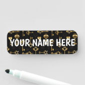 黄金の鍵でシームレスなパターン 名札 (インサイチュ)