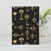 黄金の鍵でシームレスなパターン 招待状 (スタンド正面)