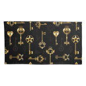 黄金の鍵でシームレスなパターン 枕カバー (裏面-右)