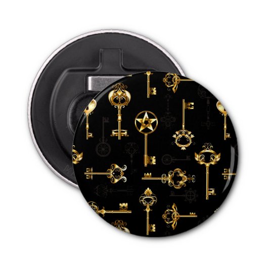 黄金の鍵でシームレスなパターン 栓抜き (正面)