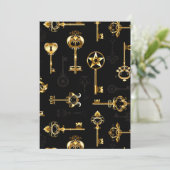 黄金の鍵でシームレスなパターン 案内状 (スタンド正面)