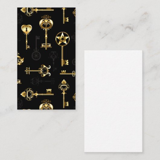 黄金の鍵でシームレスなパターン 紹介カード (正面/裏面)