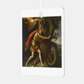 黄金の鎧の騎士対ドラゴン メタルオーナメント (正面左)