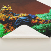 黄金の鎧を纏う侍戦士 - 壮大な日本 シェルパブランケット (3/4)