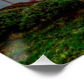 黄金の門の橋を通る輝く太陽。 ポスター (コーナー)