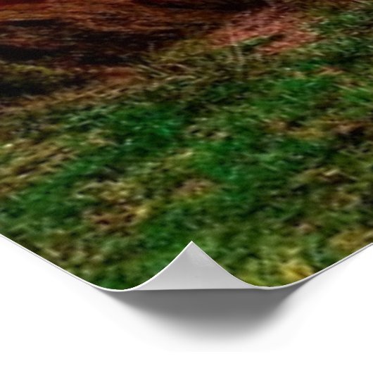 黄金の門の橋を通る輝く太陽。 ポスター (角)