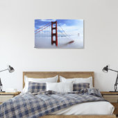 黄金の門橋が雲に揺れ動いた キャンバスプリント (インサイチュ (寝室))