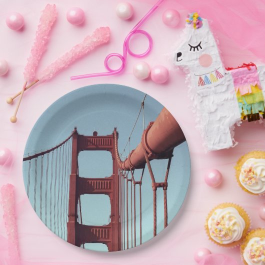 黄金の門橋の上で ペーパープレート (パーティー)