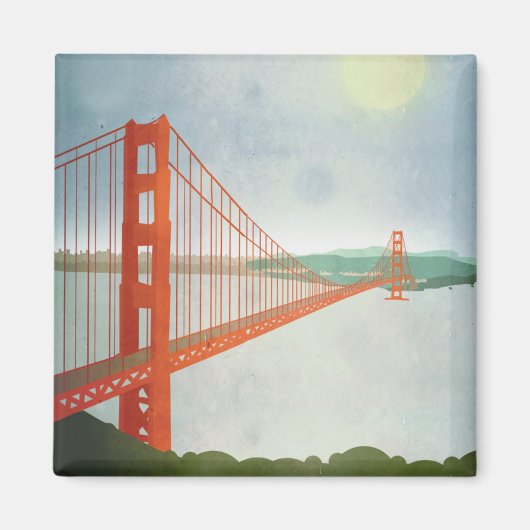 黄金の門橋の上で マグネット (正面)