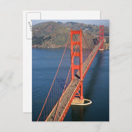 黄金の門橋の空中表示 ポストカード (正面/裏面)