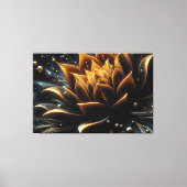 黄金の開花トワイライトの深さ キャンバスプリント (正面)
