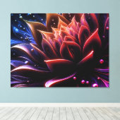 黄金の開花トワイライトの深さ キャンバスプリント (インサイチュ (ウッドフロア))