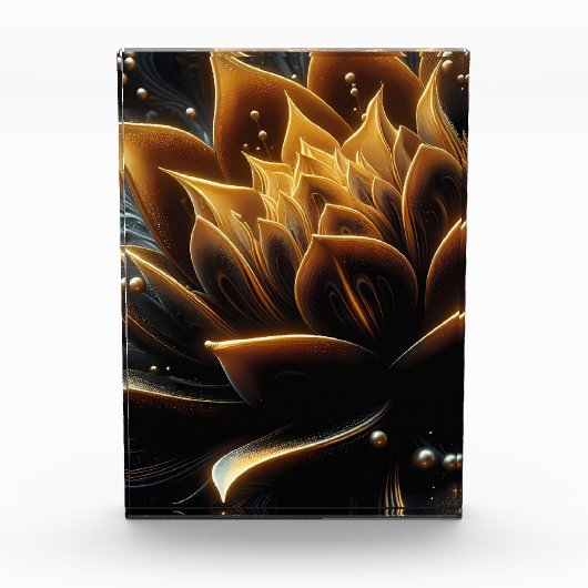 黄金の開花トワイライトの深さ フォトブロック (正面)