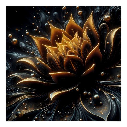 黄金の開花トワイライトの深さ ポスター (正面)