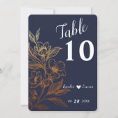 黄金の開花 |の結婚テーブル番号 (裏面)