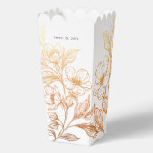 黄金の開花 | 結婚式の引き出物箱 フェイバーボックス (裏面)