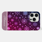 黄金の降雪：クリスマスの輝くエレガンス iPhoneケース (裏面横)