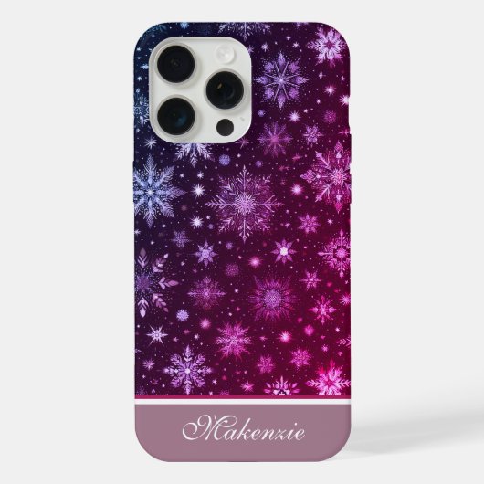 黄金の降雪：クリスマスの輝くエレガンス iPhoneケース (裏面)