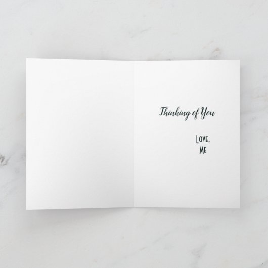 黄金の陽光のグリーティングカードに繊細な花 カード (内部)