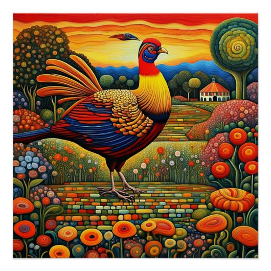 黄金の雉の庭で ポスター (正面)