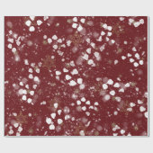 黄金の雪が積もった美しいブルゴーニュ ラッピングペーパー (フラット)