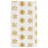 黄金の雪カスタム片抱き枕 – 小、光沢 スモールペーパーバッグ (裏面)