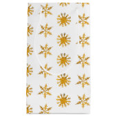 黄金の雪カスタム片抱き枕 – 小、光沢 スモールペーパーバッグ (正面)