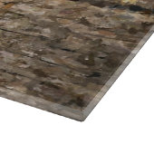 黄金の雪片とクリスマスツリー カッティングボード (角)