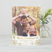 黄金の雪片メリークリスマスカード シーズンカード (スタンド正面)