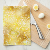 黄金の雪片 キッチンタオル (四つ折り)