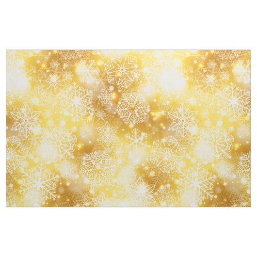 黄金の雪片 ファブリック (ファットクウォーター)