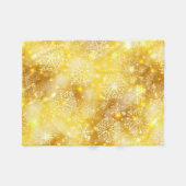 黄金の雪片 フリースブランケット (正面(横))