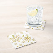 黄金の雪 スクエアペーパーコースター (インサイチュ)