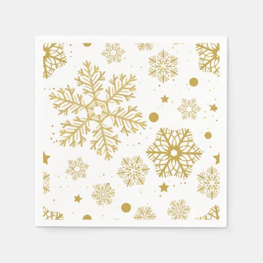 黄金の雪 スタンダードカクテルナプキン (正面)