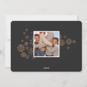 黄金の雪 |バラ金ゴールドスノーフレーク写真コラージュ シーズンカード (裏面)