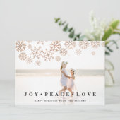 黄金の雪 |ホリデーフォトカード シーズンカード (スタンド正面)