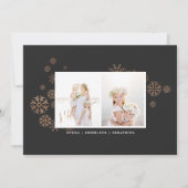 黄金の雪 |ホリデーフォトカード シーズンカード (裏面)