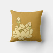 黄金の静けさ：イエローロータス クッション (裏面)