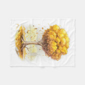 黄金の静寂 フリースブランケット (正面(横))