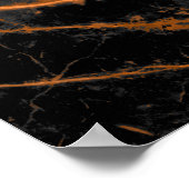 黄金の静脈を持つ黒い大理石、エンペラドール大理石n ポスター (角)