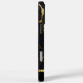 黄金の静脈を持つ黒い大理石 Case-Mate iPhoneケース (裏面 / 右)