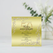 黄金の飾り50結婚周年 招待状 (スタンド正面)