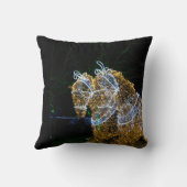 黄金の馬が駆け回る クッション (裏面)